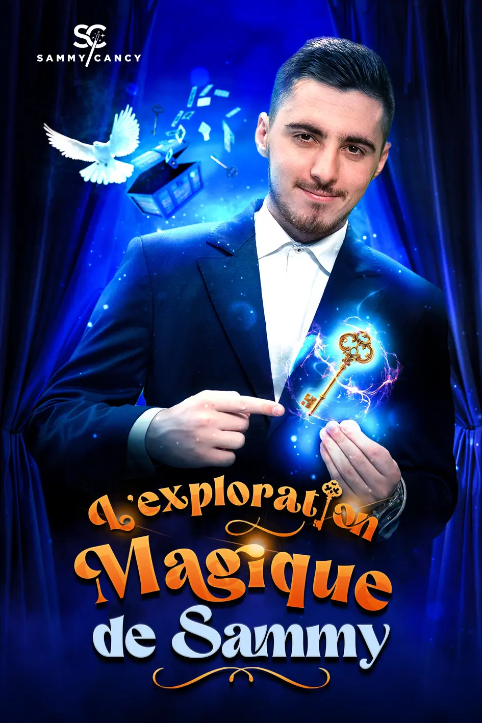 Affiche L'Exploration Magique de Sammy, spectacle de magie pour enfants