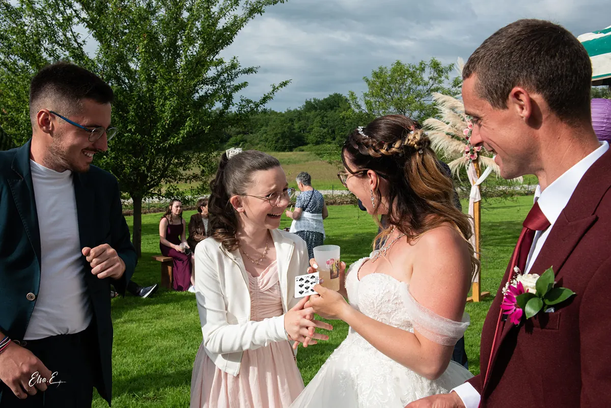 Magicien mariage Sammy Cancy en animation close-up